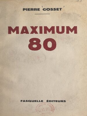 cover image of Maximum 80